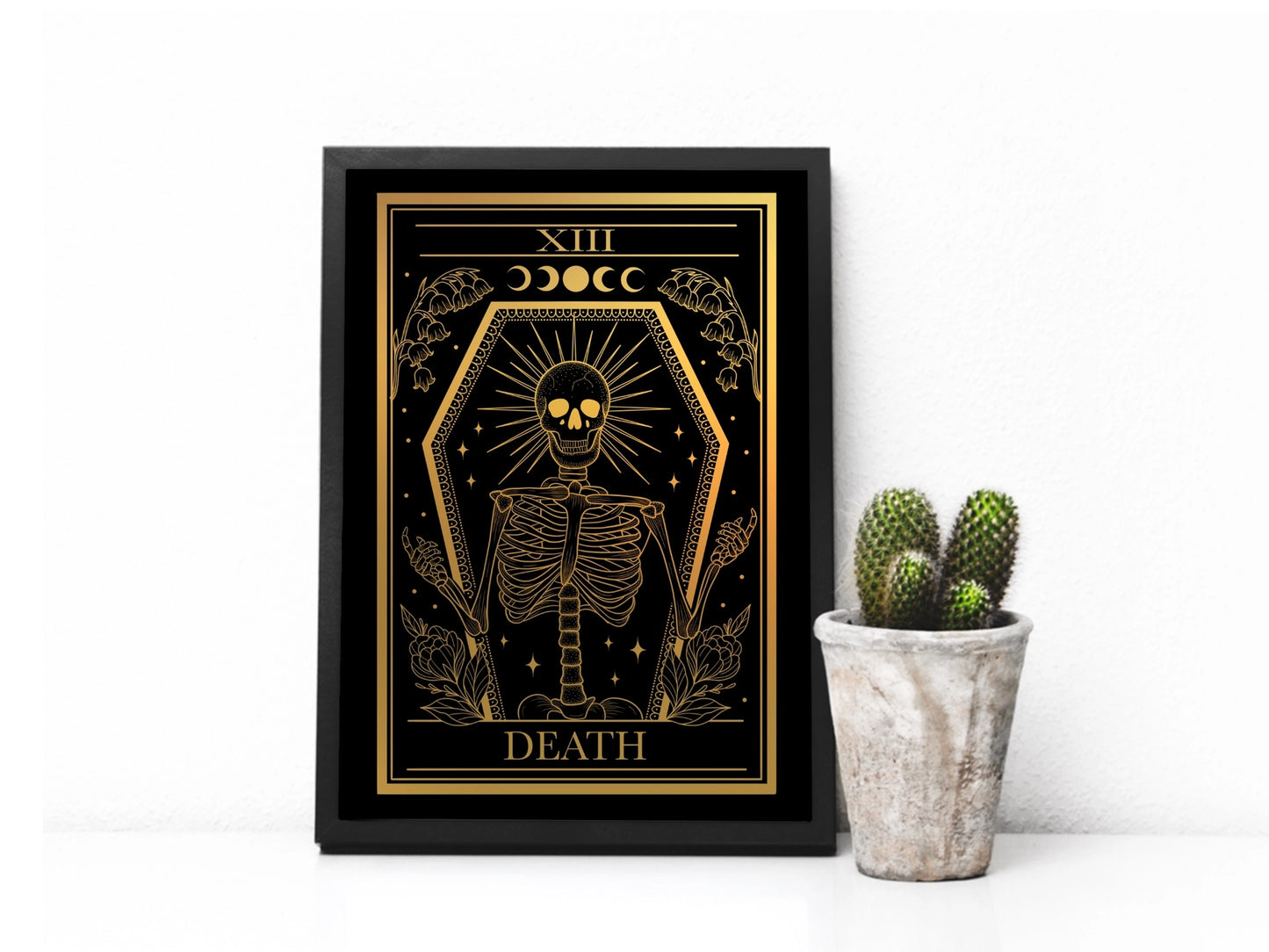 Death Tarot Card Foil Print | Cooper Calligraphy Art