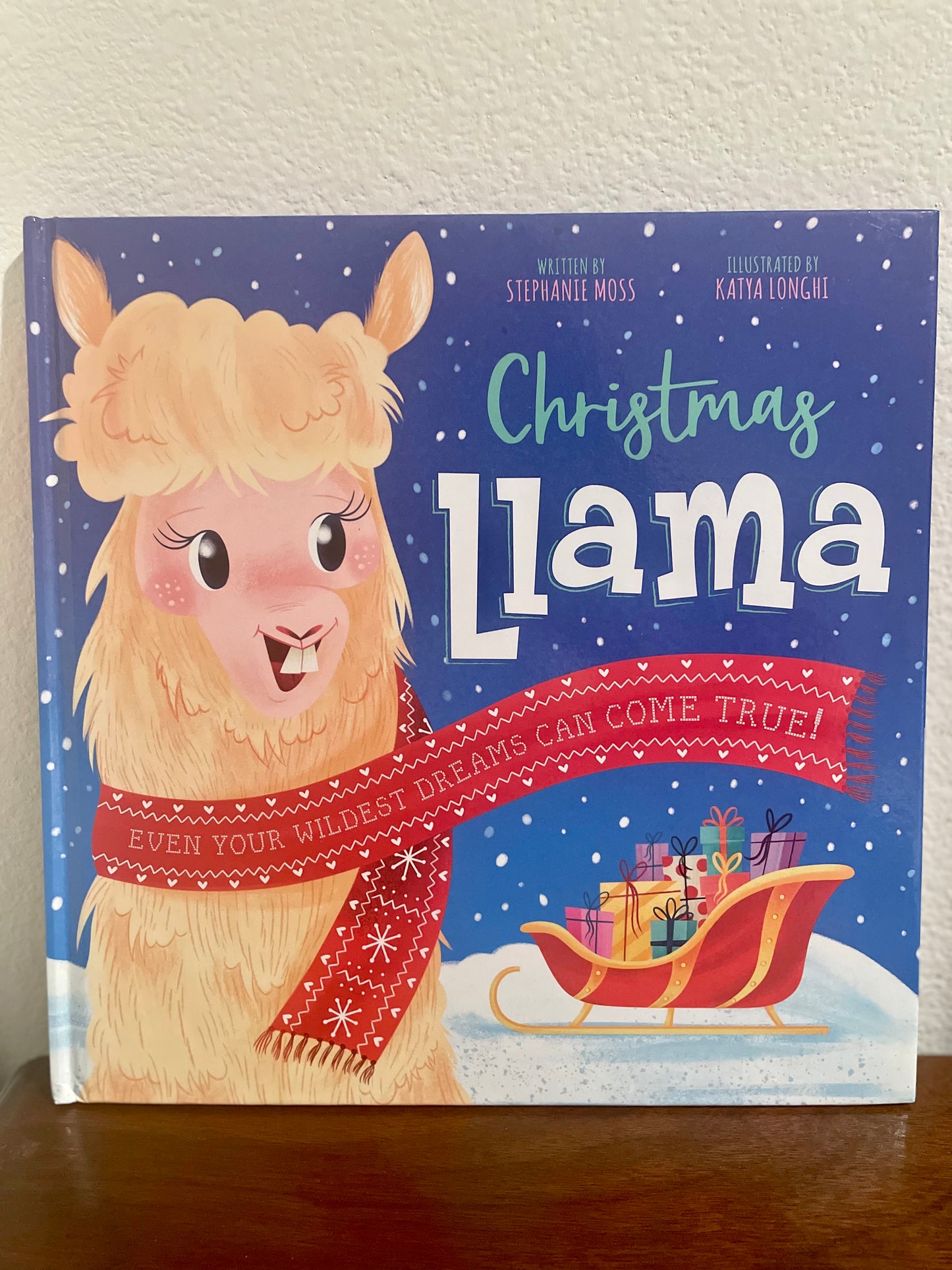 "Christmas Llama" by Stephanie Moss & Katya Longhi (Preowned Hardcover)