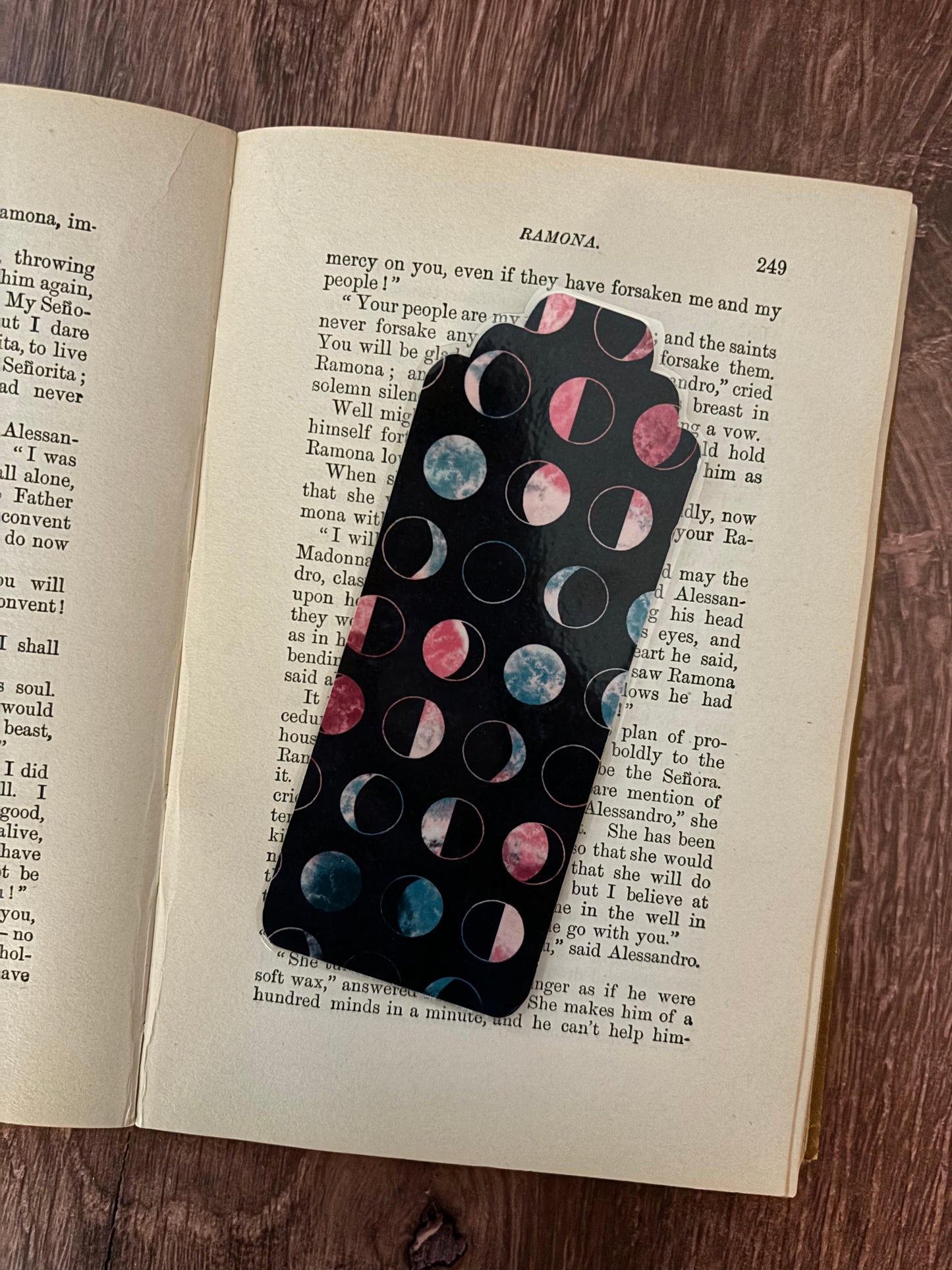 lunar phases bookmark