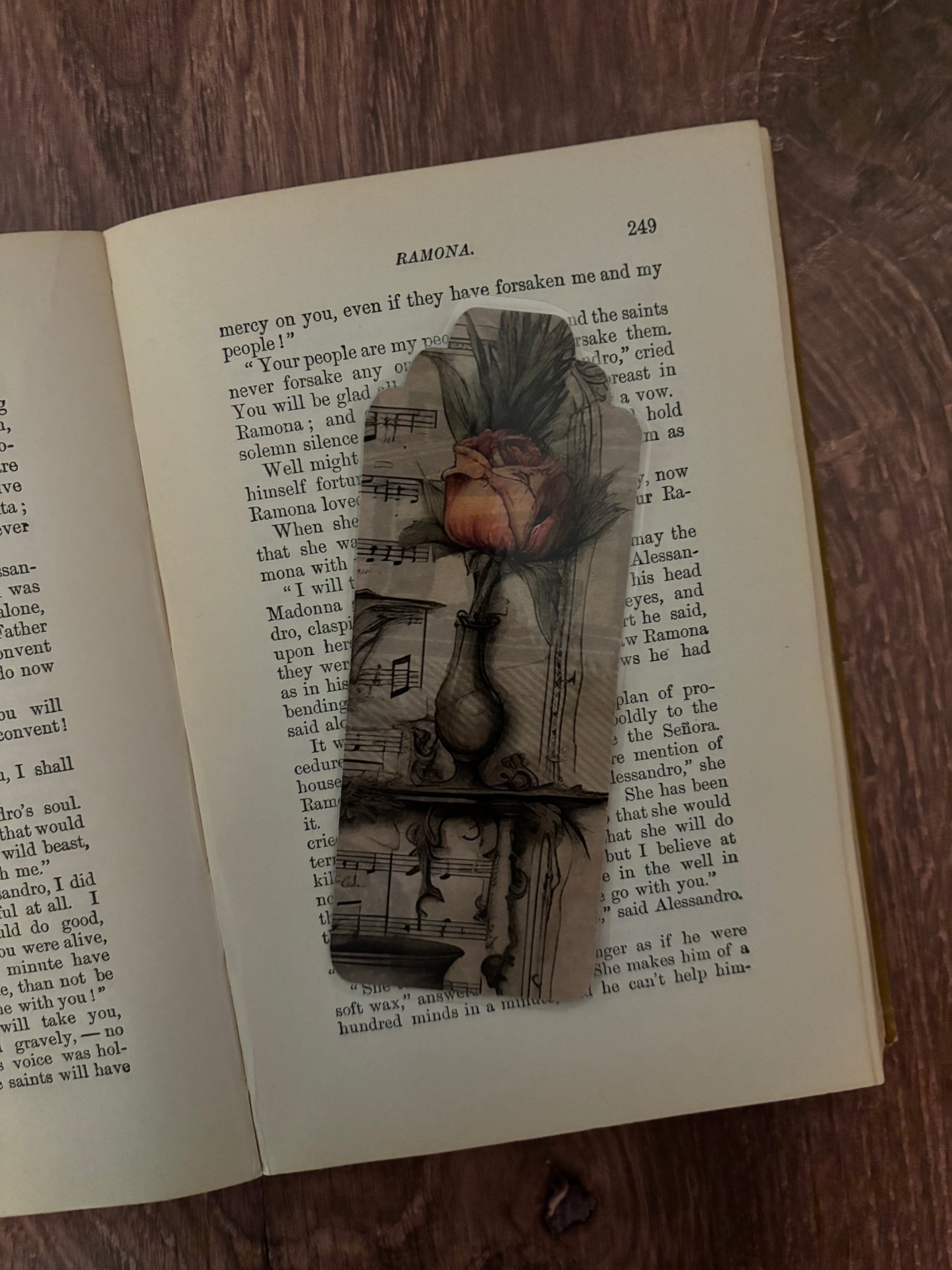 Sherlock's music room double-sided bookmark