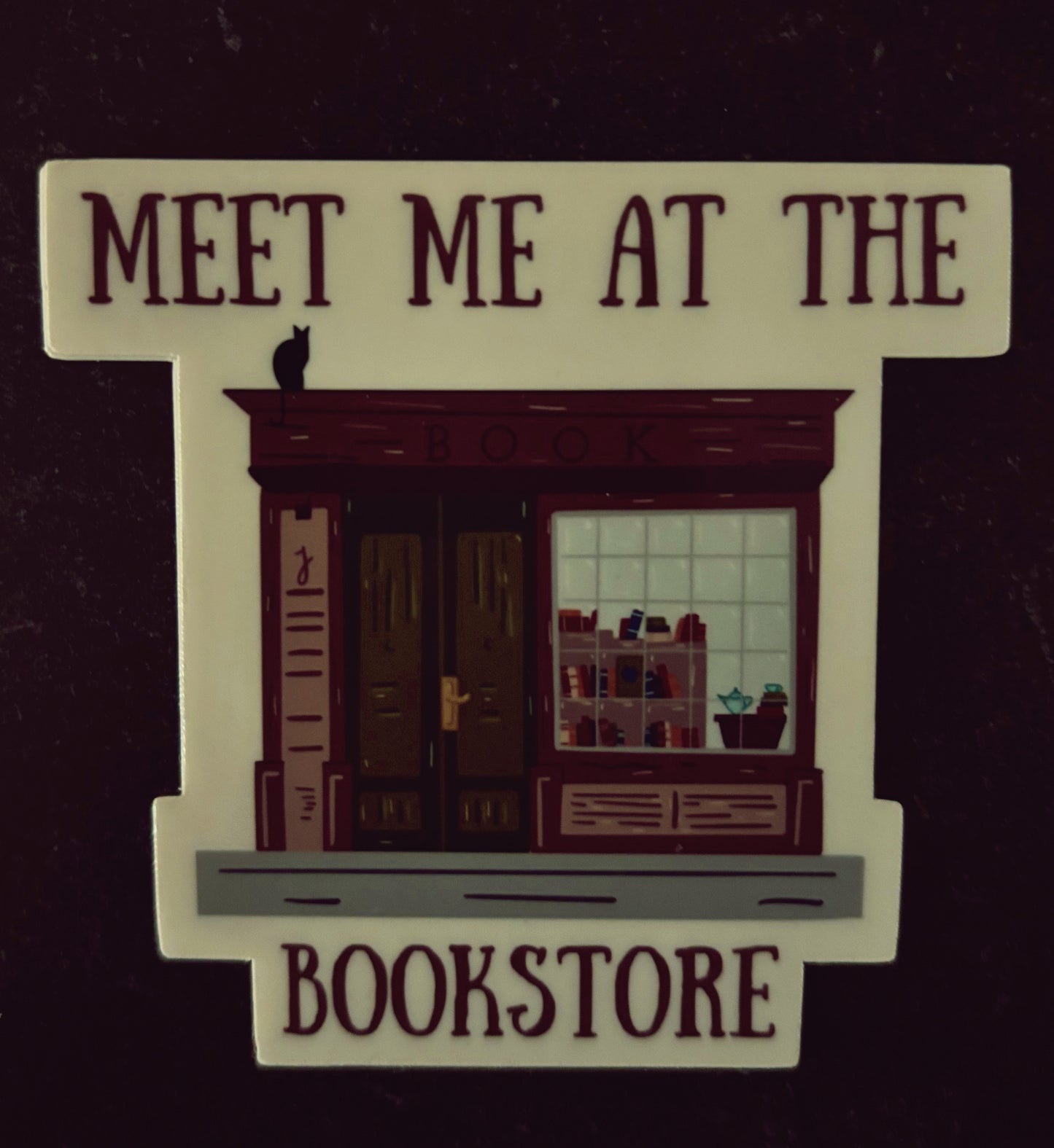 Meet Me At The Bookstore Sticker