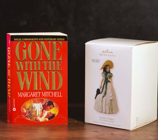 "Gone With The Wind" by Margaret Mitchell (Preowned Paperback + Collectible Ornament)