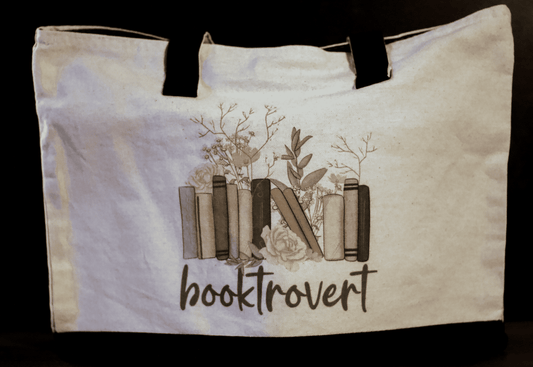 "Booktrovert" canvas tote | House of Rodan