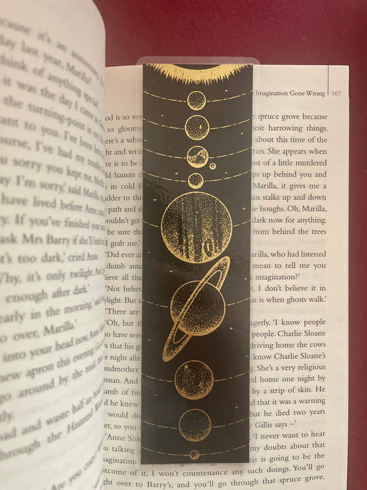 Solar System Foil Bookmark | Cooper Calligraphy Art