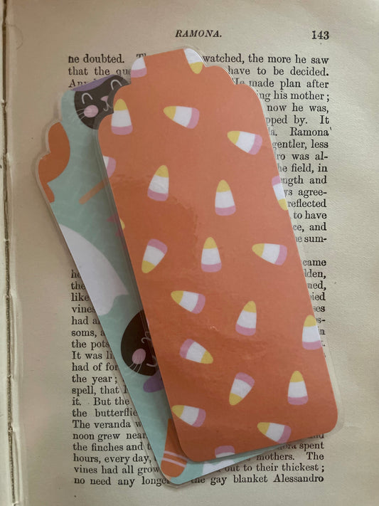 candy corn double-sided bookmark