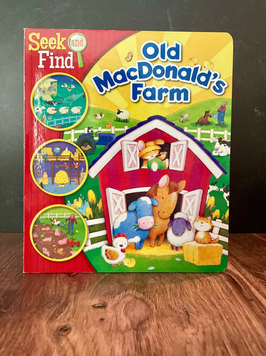 "Old MacDonald's Farm - Seek and Find Activity Book" Illustrated by Jenny Arthur (Boardbook)
