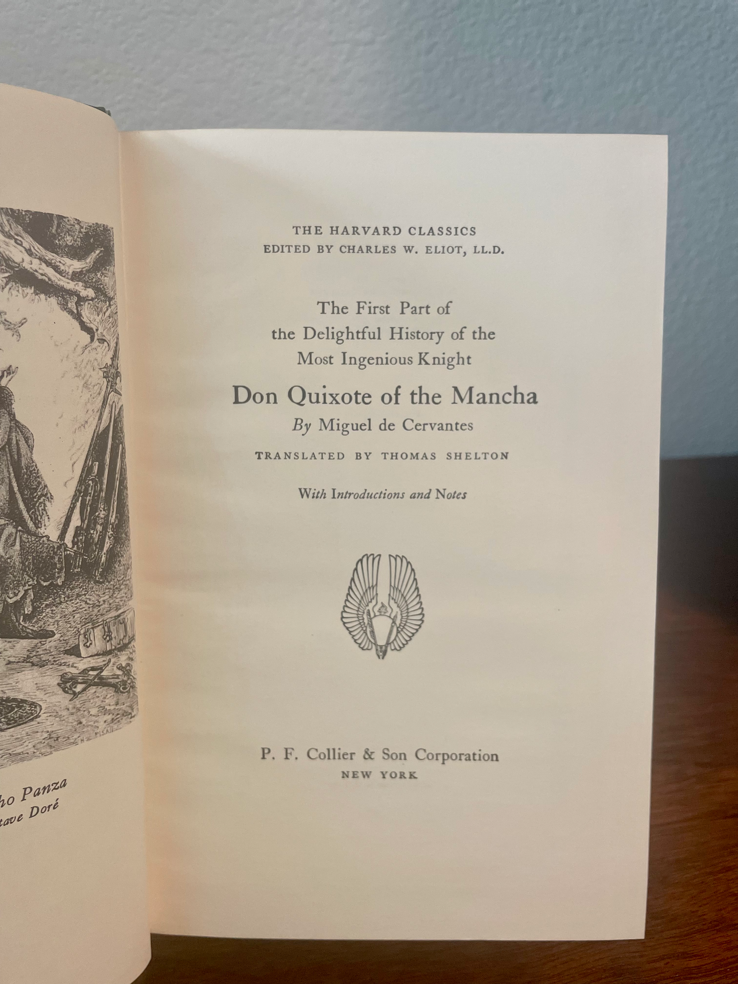 "Don Quixote" by Miguel de Cervantes (Antique Hardcover; Harvard Classics Deluxe Edition)