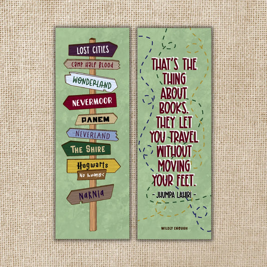 Fictional Places Signpost Bookmark by Wildly Enough