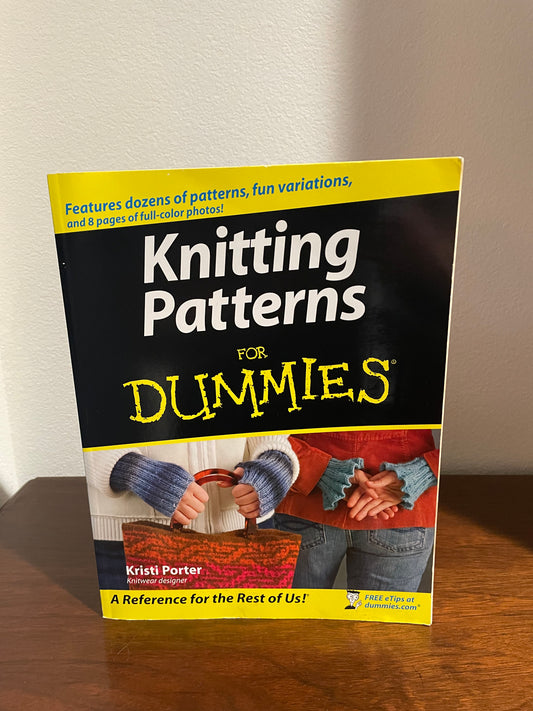 "Knitting Patterns for Dummies" by Kristi Porter (Preowned Paperback)