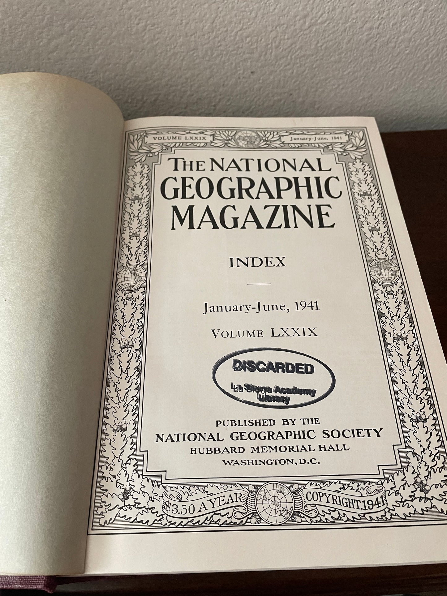 National Geographic Magazine Index Vol. 79 (Preowned Hardcover)