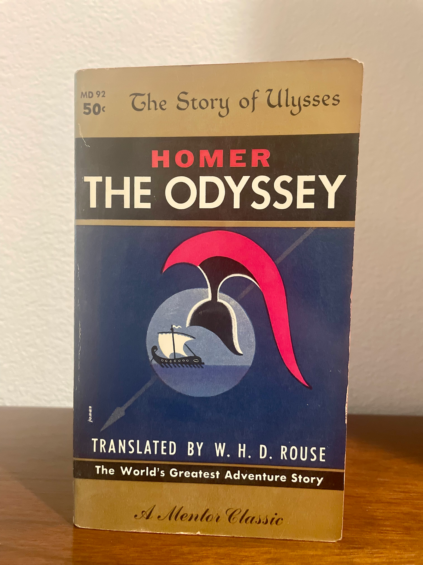 "The Odyssey" by Homer, translated by W.H.D. Rouse (Antique Paperback)