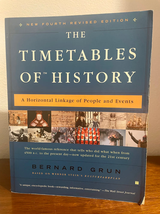 "The Timetables of History: A Horizontal Linkage of People and Events" by Bernard Grun (Preowned Paperback)